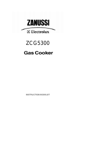 Handleiding Zanussi-Electrolux ZCG5300WN Fornuis