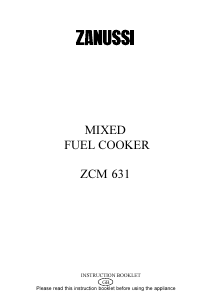 Manual Zanussi-Electrolux ZCM631X Range