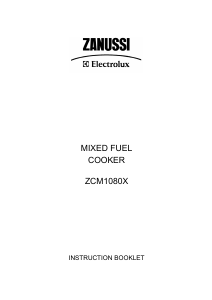 Manual Zanussi-Electrolux ZCM1080X Range