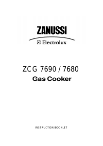 Handleiding Zanussi-Electrolux ZCG7680WN Fornuis