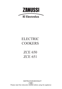 Bruksanvisning Zanussi-Electrolux ZCE651X Spis