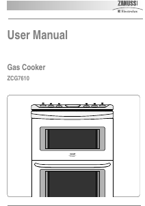 Manual Zanussi-Electrolux ZCG7610WL Range