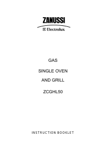 Handleiding Zanussi-Electrolux ZCGHL50WN Fornuis