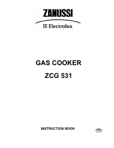 Handleiding Zanussi-Electrolux ZCG531X Fornuis