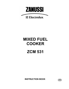 Handleiding Zanussi-Electrolux ZCM531X Fornuis