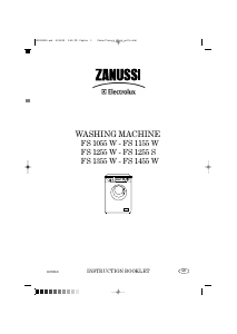 Manual Zanussi-Electrolux FS 1255 W Washing Machine