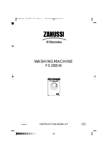 Manual Zanussi-Electrolux FS 1555 W Washing Machine