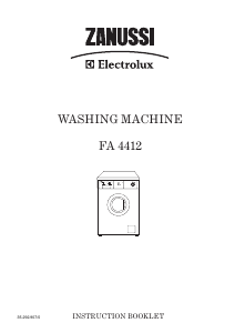 Manual Zanussi-Electrolux FA 4412 Washing Machine