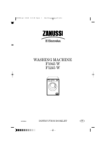 Handleiding Zanussi-Electrolux F 1045 W Wasmachine