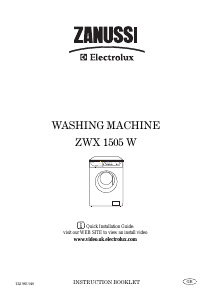 Manual Zanussi-Electrolux ZWX 1505 W Washing Machine