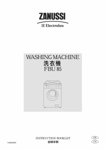Manual Zanussi-Electrolux FBU 85 Washing Machine