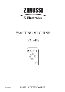 Manual Zanussi-Electrolux FA 8432 Washing Machine