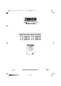 Manual Zanussi-Electrolux FX 1365 W Washing Machine