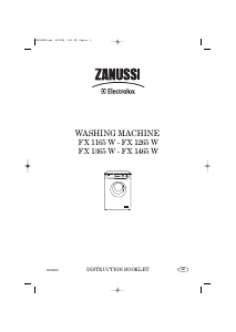 Manual Zanussi-Electrolux FX 1465 W Washing Machine