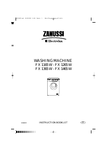 Manual Zanussi-Electrolux FX 1265 W Washing Machine