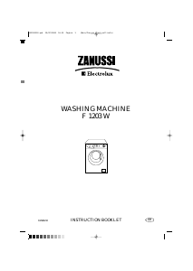 Manual Zanussi-Electrolux F 1203 W Washing Machine