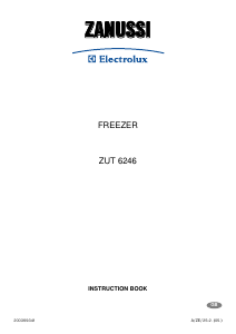 Handleiding Zanussi-Electrolux ZUT6246 Vriezer