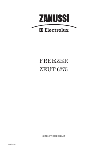 Handleiding Zanussi-Electrolux ZEUT6275 Vriezer