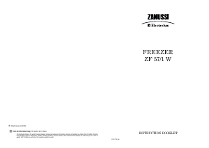 Handleiding Zanussi-Electrolux ZF57/1W Vriezer