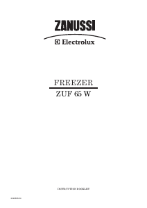 Handleiding Zanussi-Electrolux ZUF65W1 Vriezer