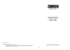 Handleiding Zanussi-Electrolux ZEF226 Vriezer