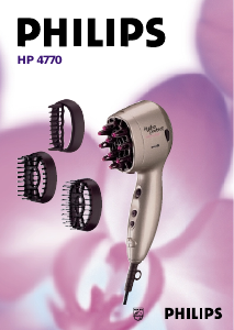 Manual de uso Philips HP4770 Secador de pelo