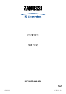 Handleiding Zanussi-Electrolux ZUT1256 Vriezer