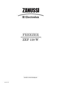 Handleiding Zanussi-Electrolux ZEF110W Vriezer