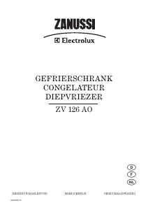 Mode d’emploi Zanussi-Electrolux ZV136R3 Congélateur