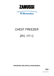 Handleiding Zanussi-Electrolux ZFC177C Vriezer