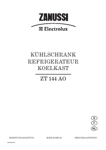 Bedienungsanleitung Zanussi-Electrolux ZT144AO Kühlschrank