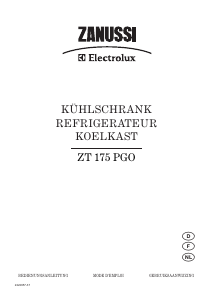 Mode d’emploi Zanussi-Electrolux ZT185R3 Réfrigérateur