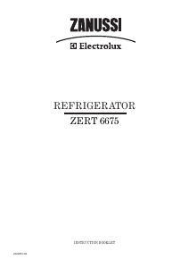 Bruksanvisning Zanussi-Electrolux ZERT6675 Kylskåp