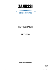 Manual Zanussi-Electrolux ZRT155W Refrigerator