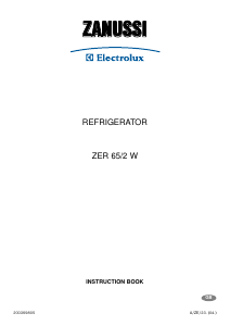 Handleiding Zanussi-Electrolux ZER65/2W Koelkast