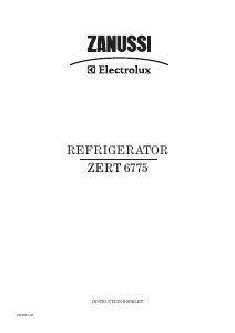 Manual Zanussi-Electrolux ZERT6775 Refrigerator