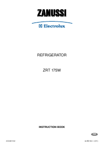 Handleiding Zanussi-Electrolux ZRT175W Koelkast