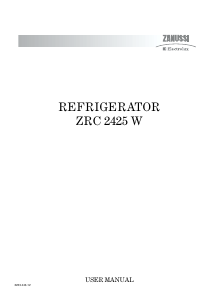 Manual Zanussi-Electrolux ZRC2425W Refrigerator