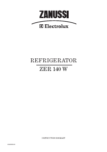 Manual Zanussi-Electrolux ZER140W Refrigerator