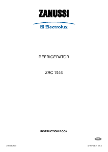 Manual Zanussi-Electrolux ZRC7446 Refrigerator