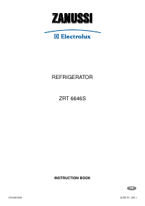 Manual Zanussi-Electrolux ZRT6646S Refrigerator