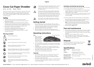 Käyttöohje Clas Ohlson C156-B Paperisilppuri