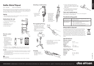 Manual Clas Ohlson WS-SQB645B Tripod