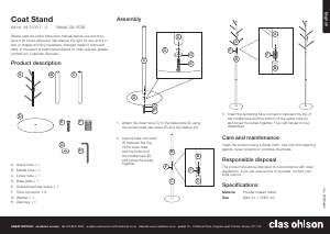 Manual Clas Ohlson GX-YOGI Coat Rack