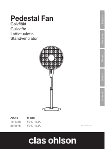 Käyttöohje Clas Ohlson FS40-16JA Tuuletin