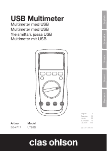 Käyttöohje Clas Ohlson UT61D Yleismittari