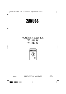 Handleiding Zanussi W1042W Was-droog combinatie