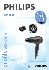 Manual Philips HP4838 Secador de cabelo