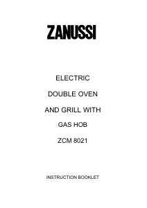 Handleiding Zanussi ZCM8021AXN Fornuis