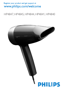 Manual Philips HP4840 Hair Dryer